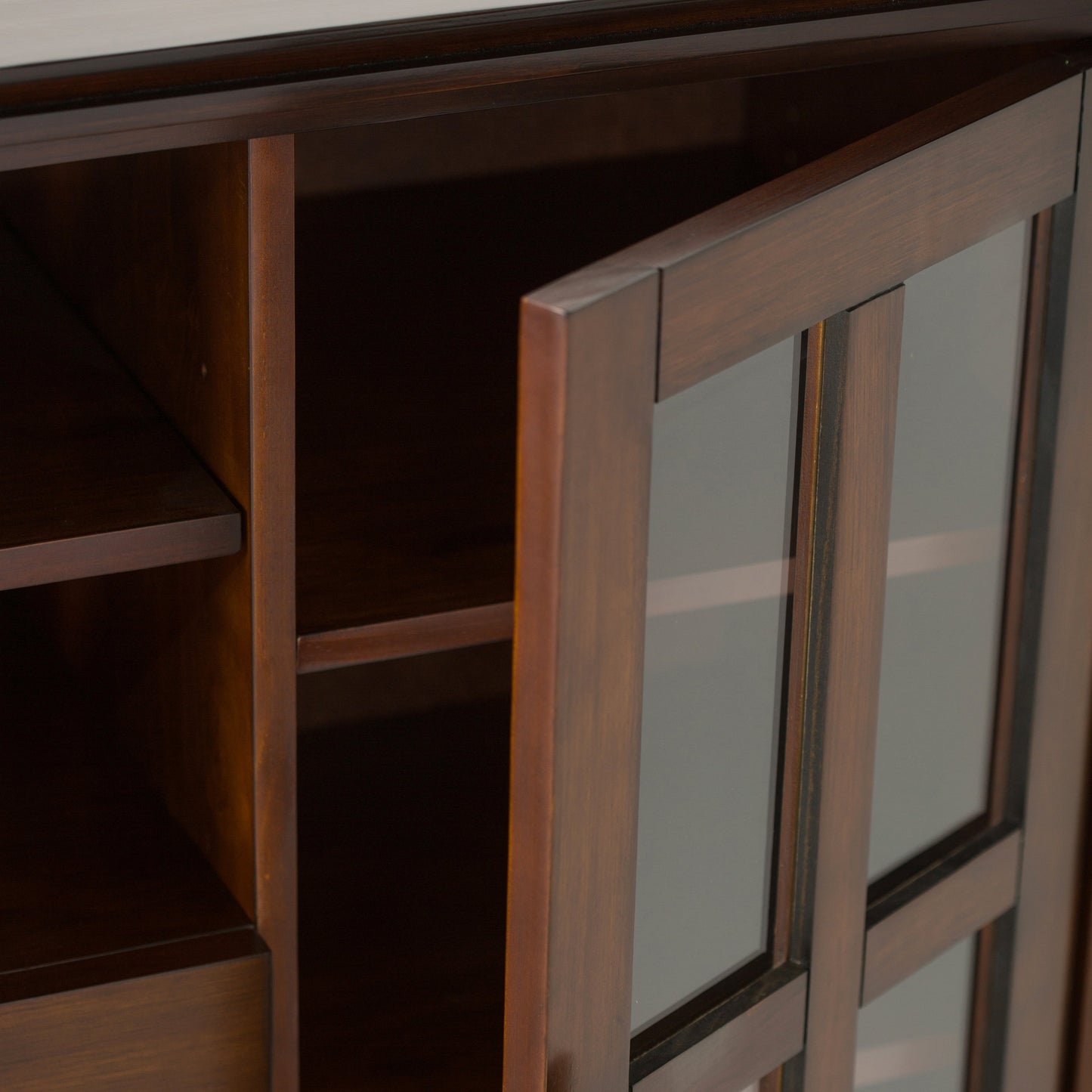Artisan 53 Inch Wide Solid Wood Tall TV Stand in Russet