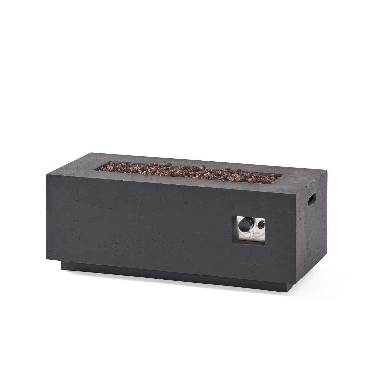 40" Outdoor 40,000 BTU Rectangular MgO Concrete Propane Fire Pit