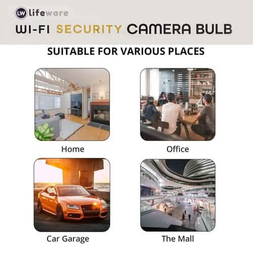 Caméra de sécurité sans fil 360° LifeWare