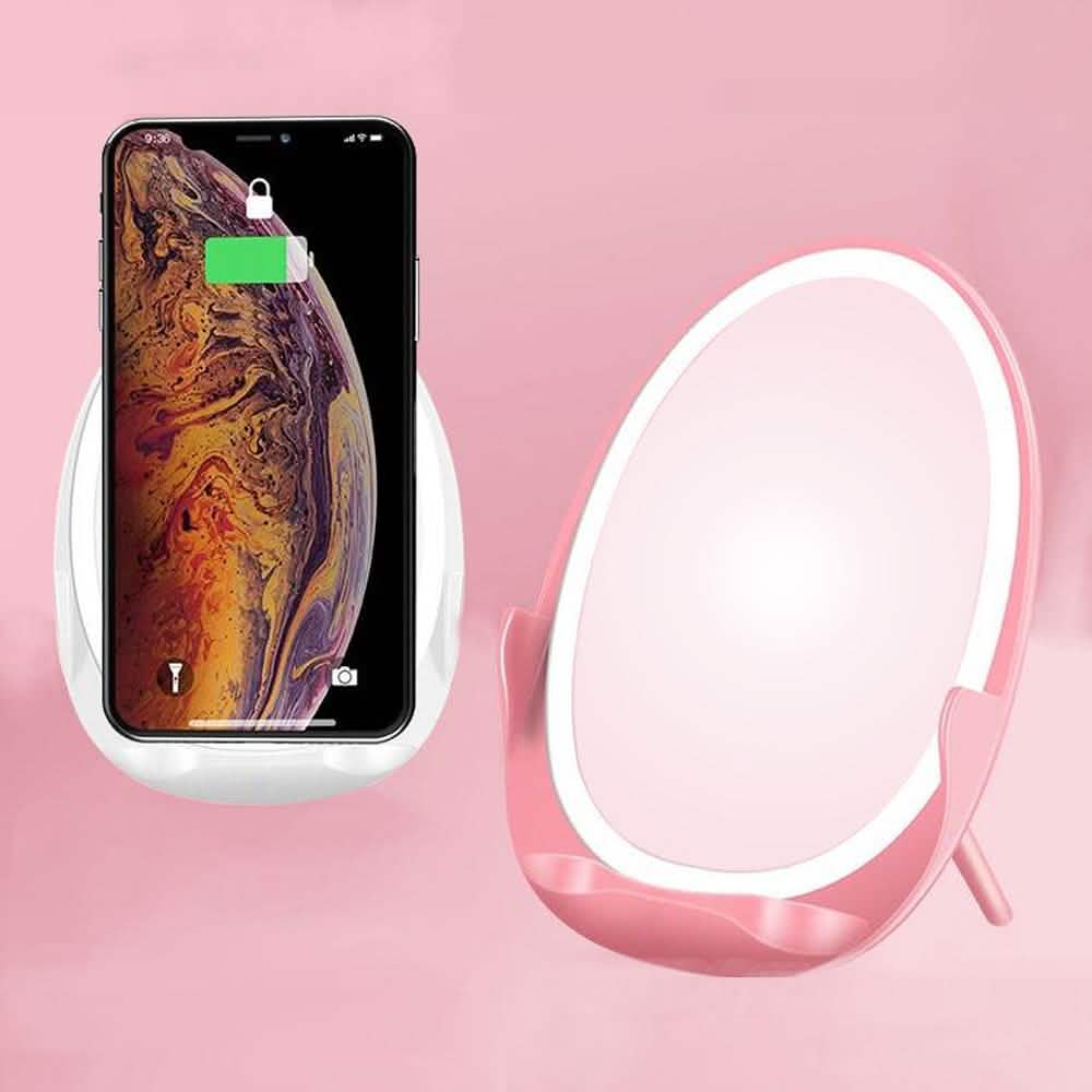Light-Up LED Wireless Qi Charging Mirror