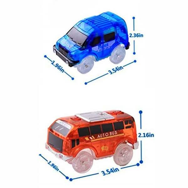 光るおもちゃの車トラックアクセサリー 5つの点滅LEDライト付きレーシングカー