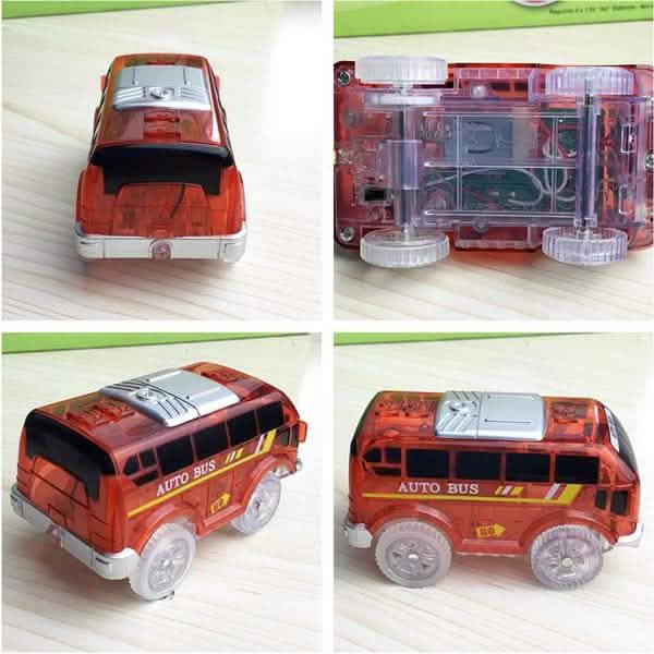 光るおもちゃの車トラックアクセサリー 5つの点滅LEDライト付きレーシングカー