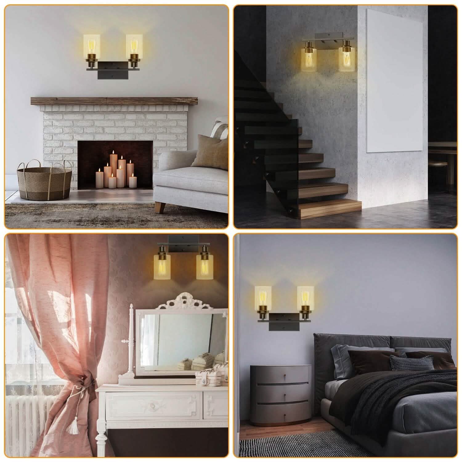 Light Wall Scone Lighting with Clear Glass