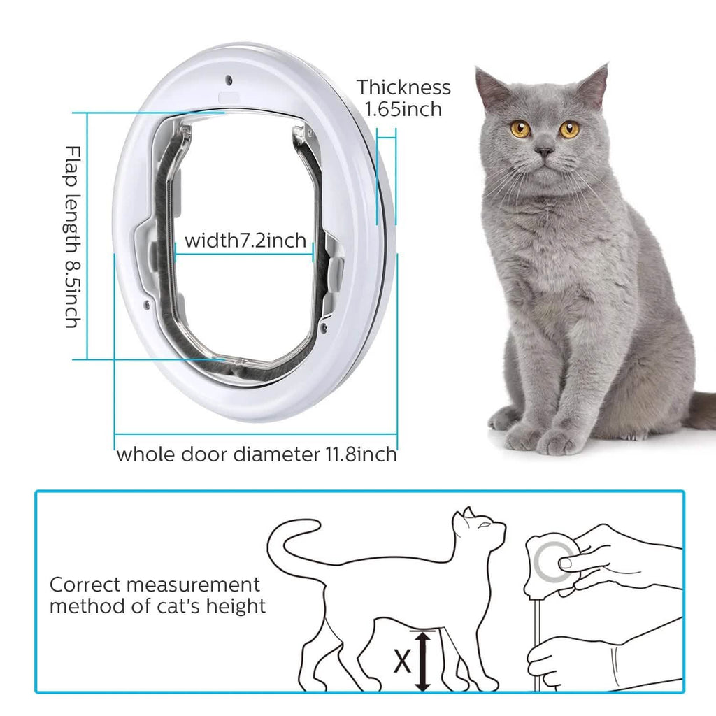 Chien Chat Léger Trappe Chatière Anti-Insectes Silencieux Loquet Magnétique