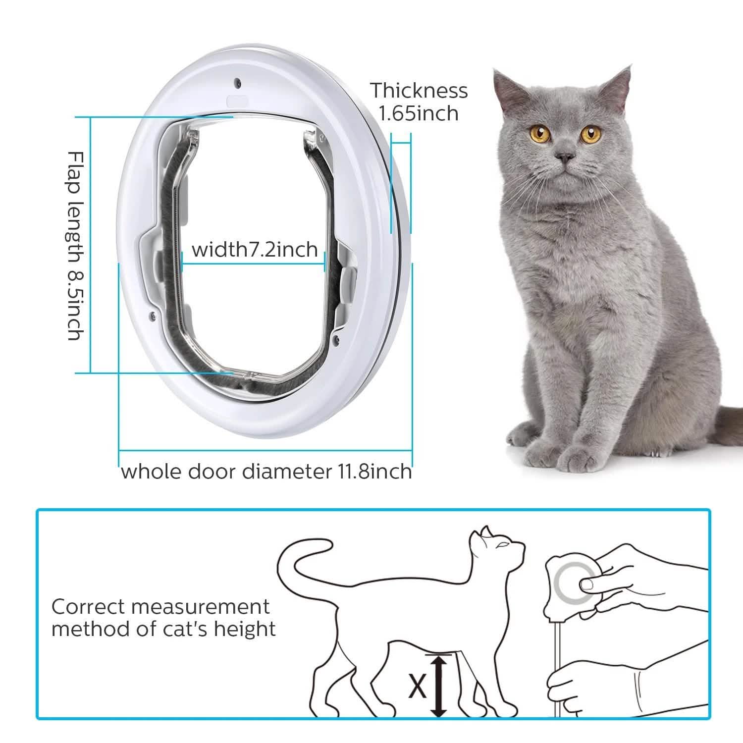Chien Chat Léger Trappe Chatière Anti-Insectes Silencieux Loquet Magnétique