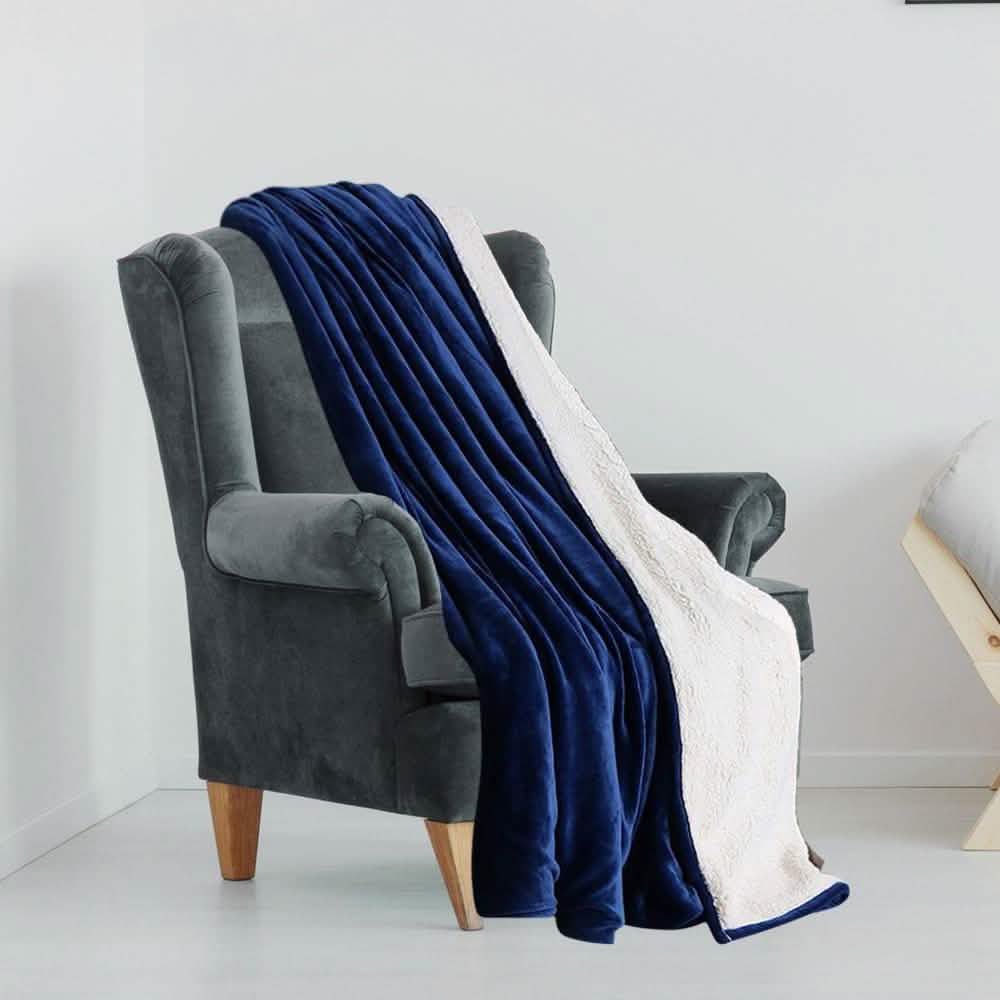 Jeté de lit super doux et confortable en polaire Sherpa léger
