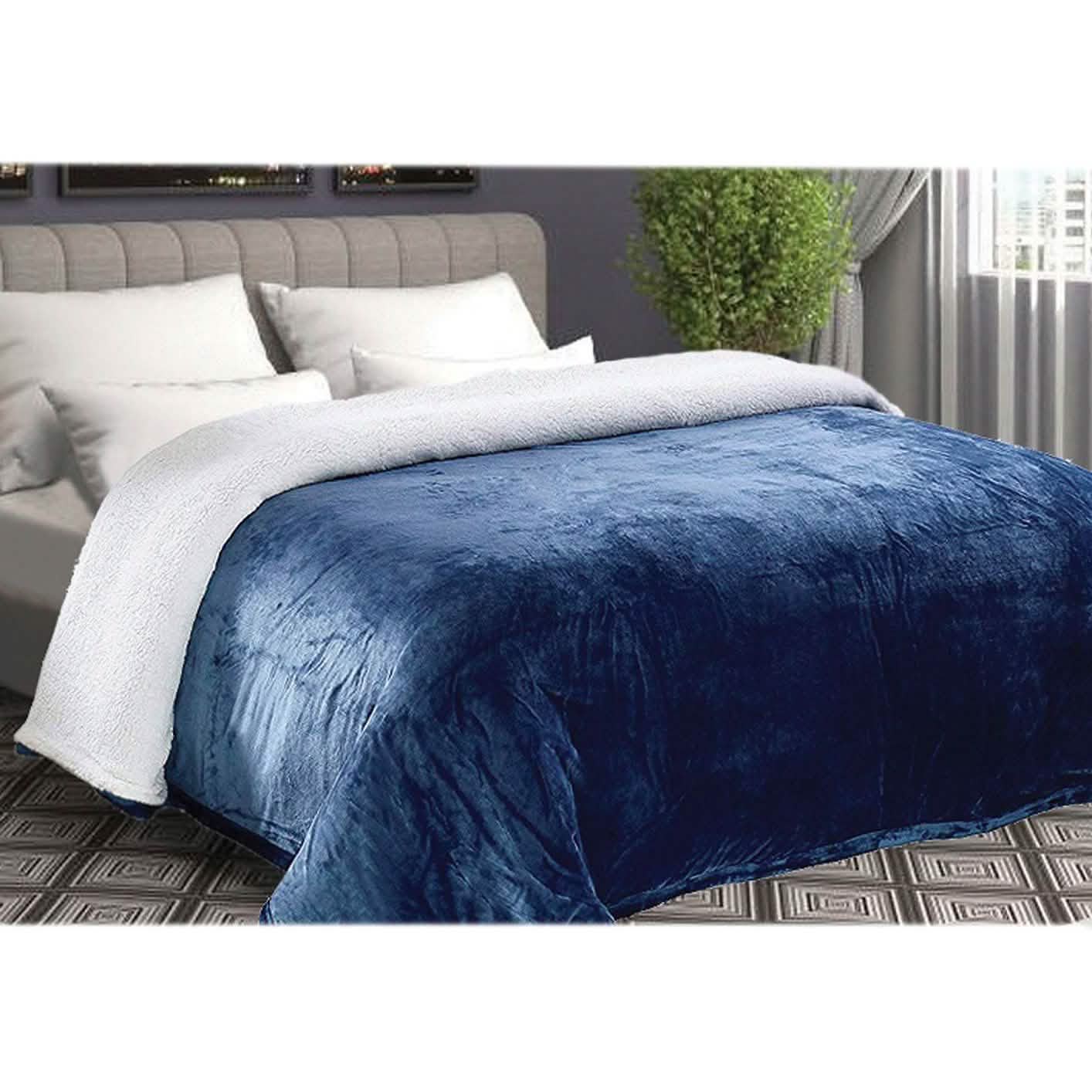 Jeté de lit super doux et confortable en polaire Sherpa léger