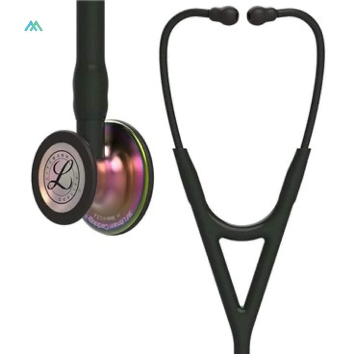 Stéthoscope Littmann Cardiology IV – Pavillon finition arc-en-ciel/tubulure noire (6165) (reconditionné)