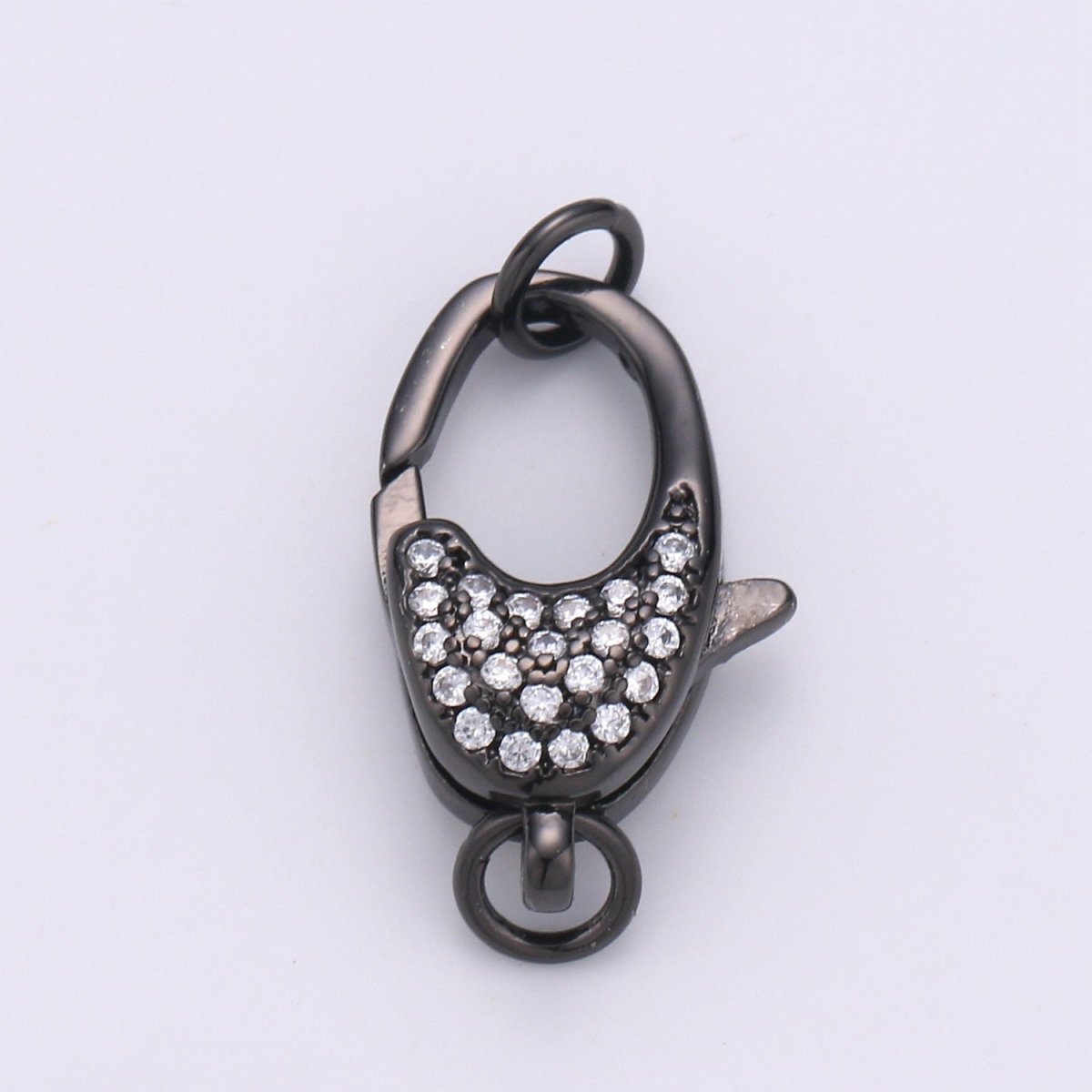 Lobster Clasp with Pave CZ Crystal Gold Filled End Clasp with Ring for DIY Necklace Bracelet Anklet Jewelry Making- K716