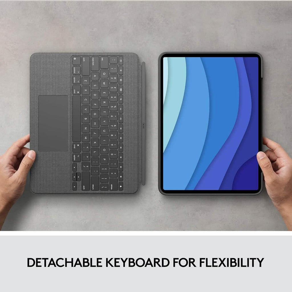 ロジクール コンボタッチ キーボードフォリオ iPad Pro 12.9インチ（第5、第6世代）用 オックスフォードグレー
