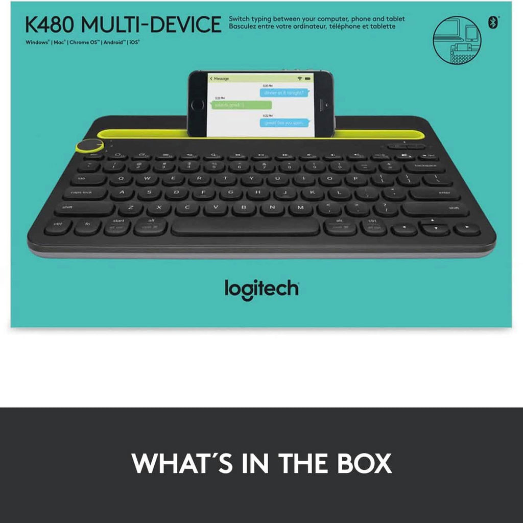 Logitech K480 Bluetooth Multi-Device Keyboard Black