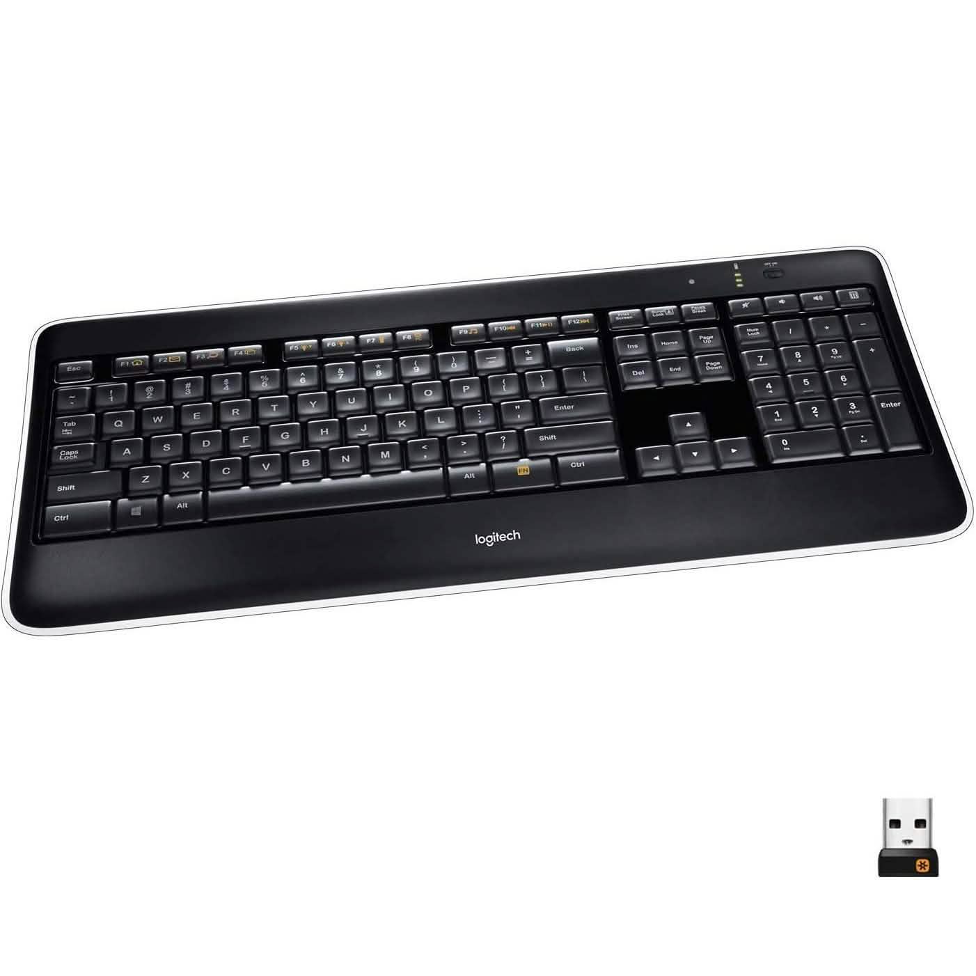 Clavier d'ordinateur sans fil éclairé Logitech K800 (Reconditionné)