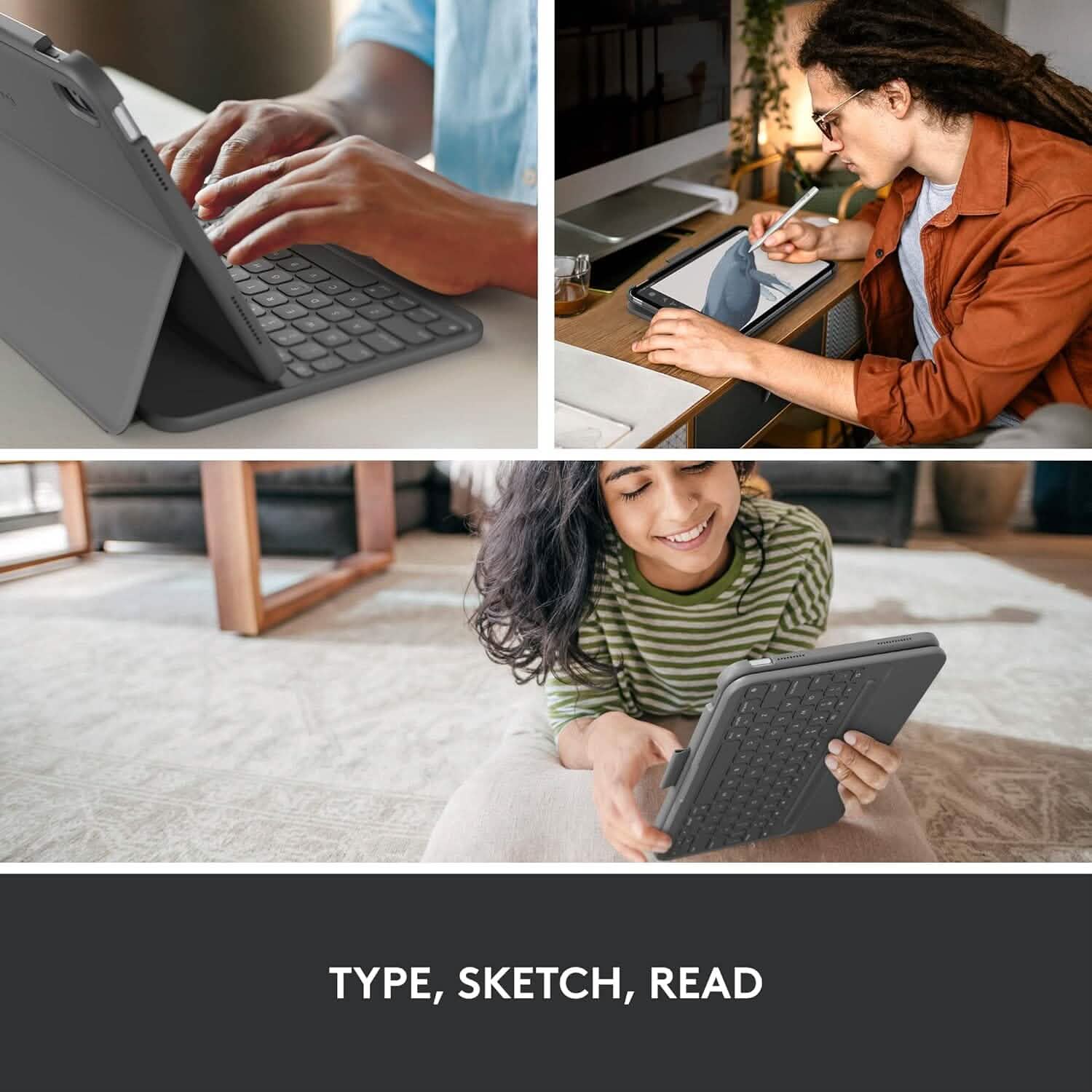 ロジクール Slim Folio Bluetooth キーボードケース iPad（第10世代）用 ワイヤレスキーボード一体型（リファービッシュ品）