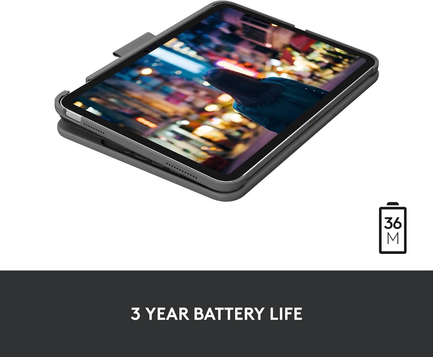ロジクール Slim Folio Bluetooth キーボードケース iPad（第10世代）用 ワイヤレスキーボード一体型（リファービッシュ品）