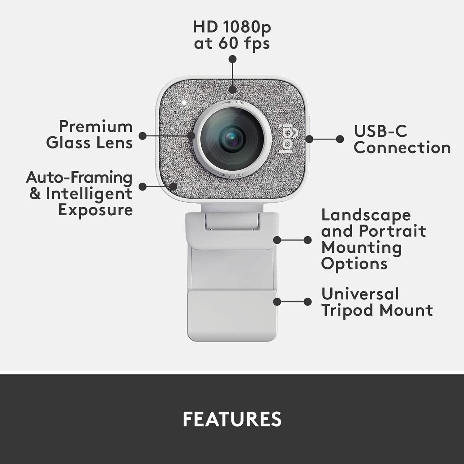 Logitech StreamCam, Live Streaming Webcam  (Refurbished)