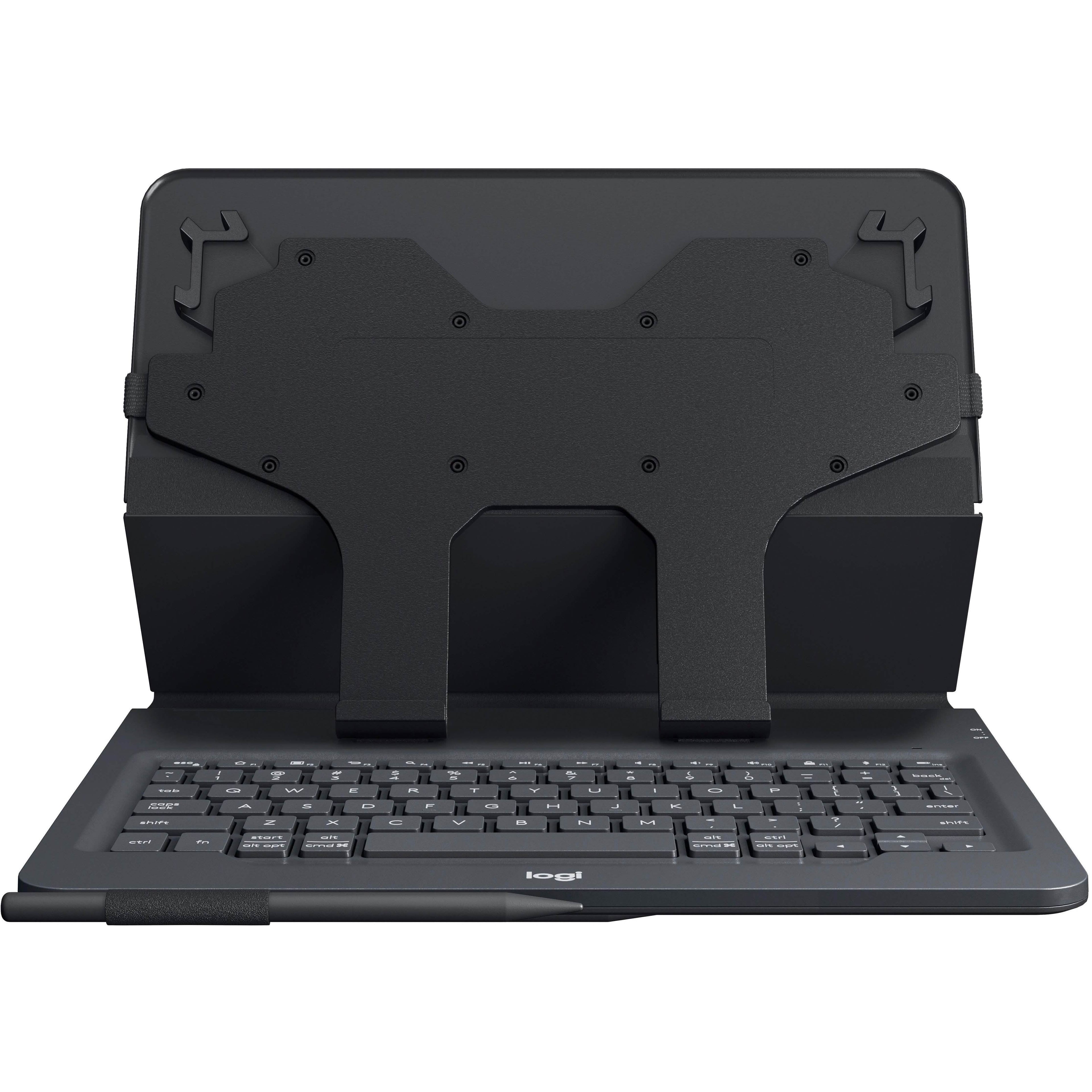 Logitech - Universal Keyboard Folio Case for Most 9-10" Tablets (Refurbished)