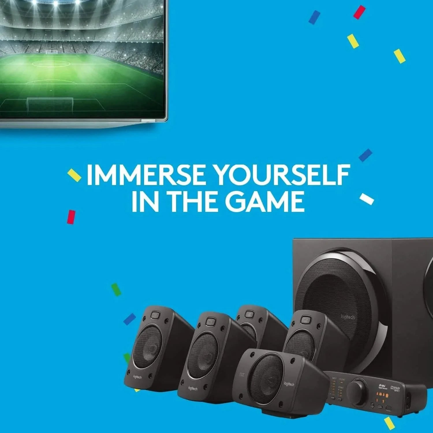 Logitech Z906 5.1サラウンドサウンドスピーカーシステム - THX、Dolby Digital、DTS Digital認定 (リファービッシュ品)