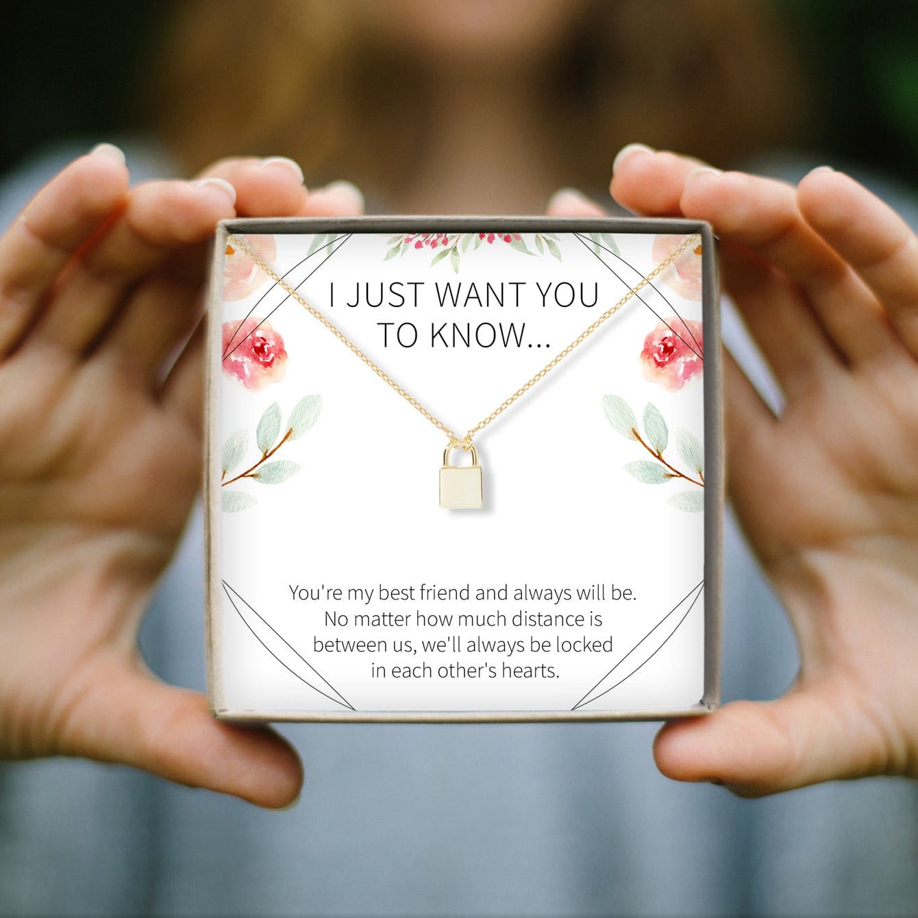 Long Distance Friendship Lock Necklace