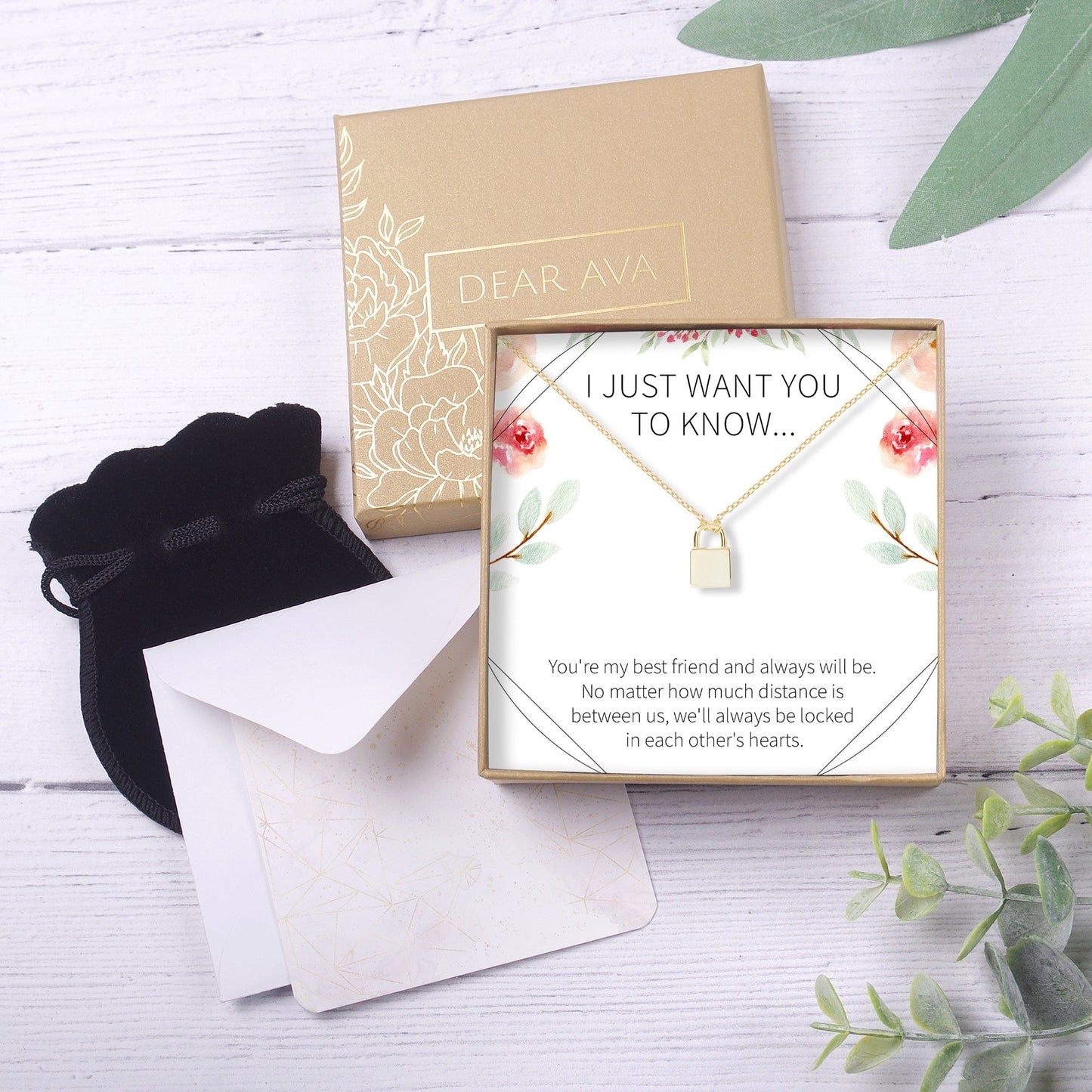 Long Distance Friendship Lock Necklace