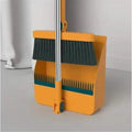 Ensemble balai rotatif et pelle à poussière à long manche avec dents de peigne