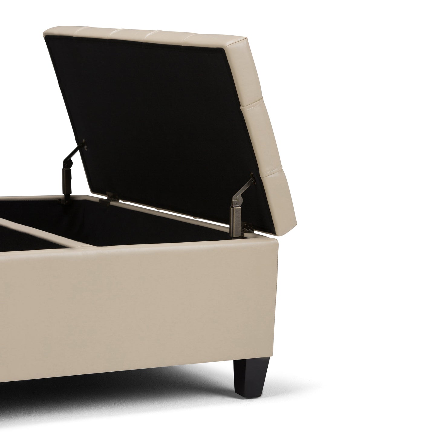 Harrison 36 Inch Wide Coffee Table Storage Ottoman in Satin