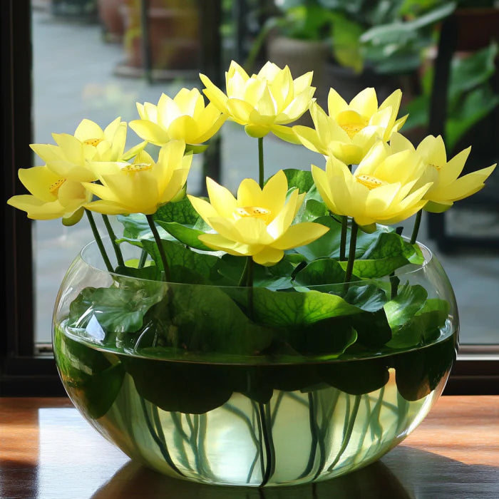 Graines de lotus jaune – Fleurs aquatiques éclatantes pour bassins et jardins aquatiques