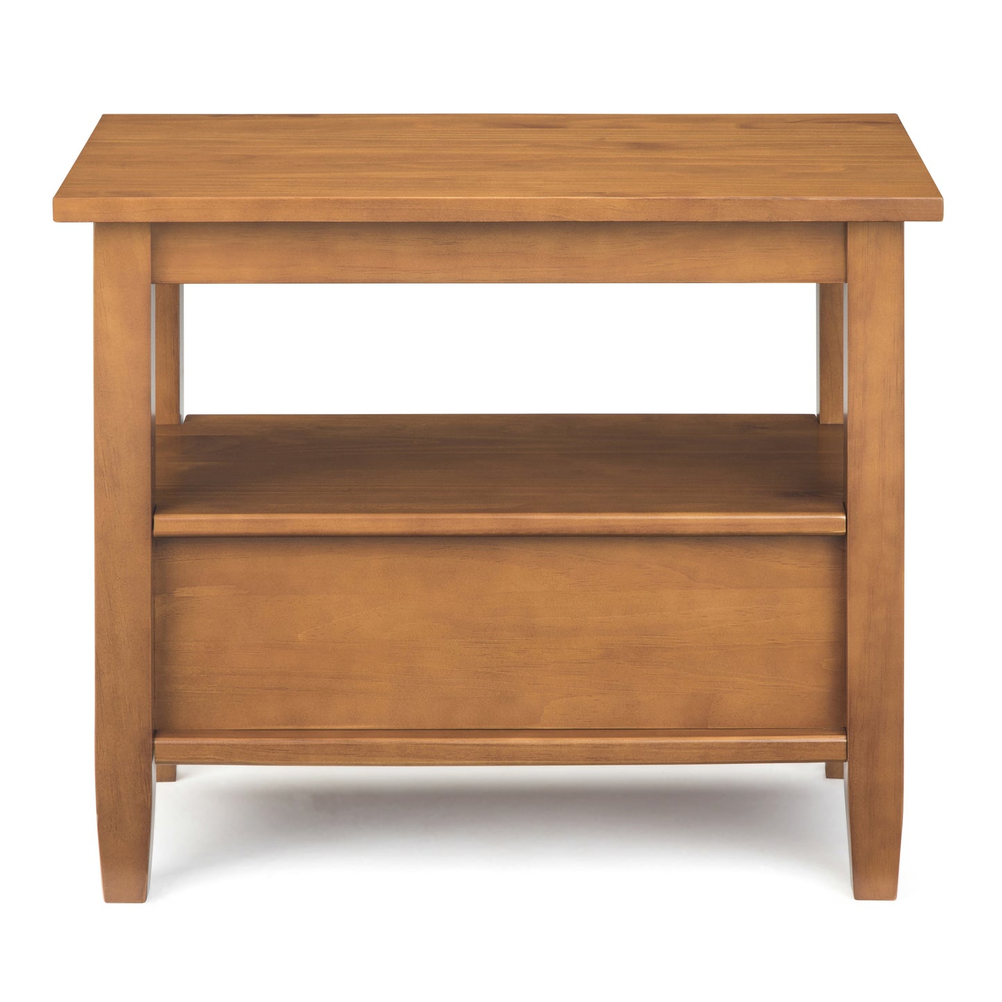 Warm Shaker Solid Wood 14 Inch Wide Side Table in Light Golden