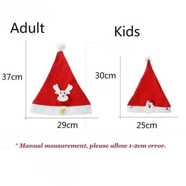 光るクリスマス帽子 発光サンタクロース、雪だるま、トナカイのクリスマス帽子