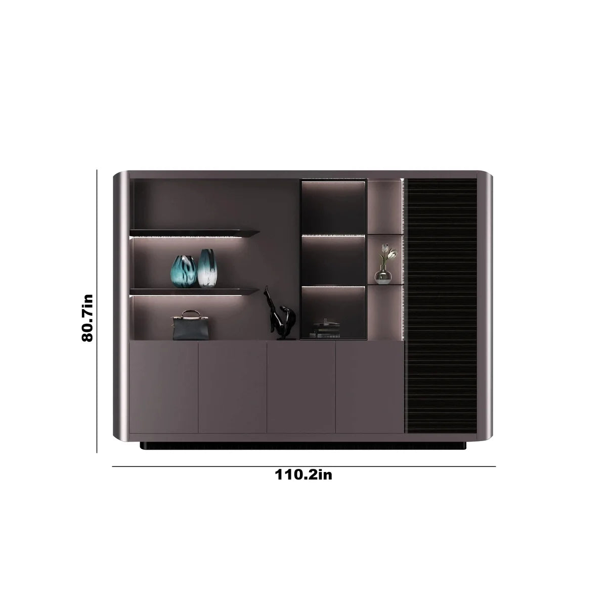 Linea ·  Office Shelves w/ Lighting & Storage