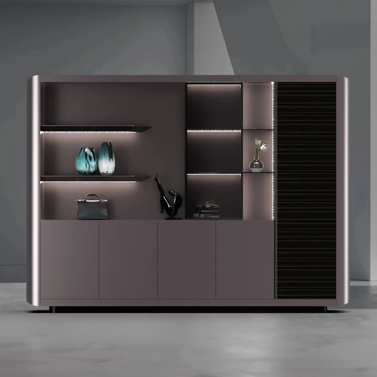 Linea ·  Office Shelves w/ Lighting & Storage
