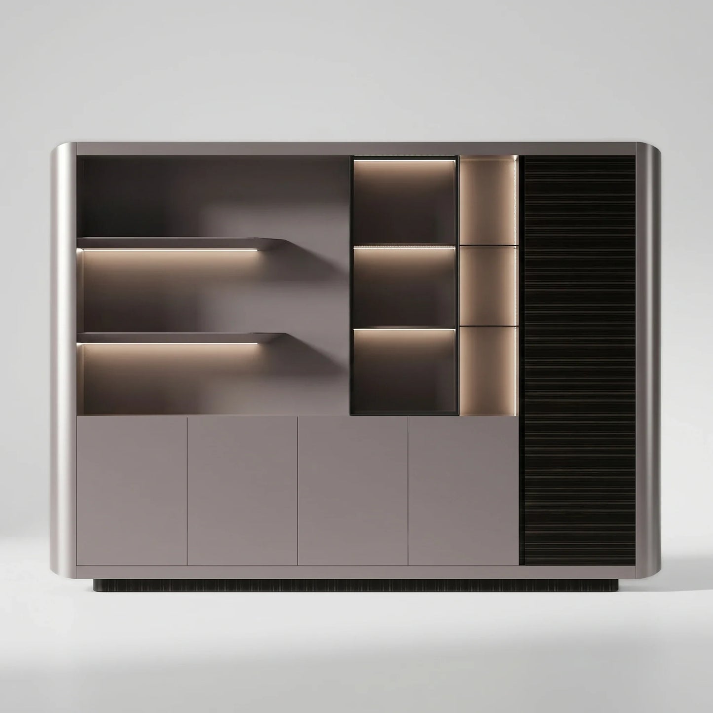 Linea ·  Office Shelves w/ Lighting & Storage