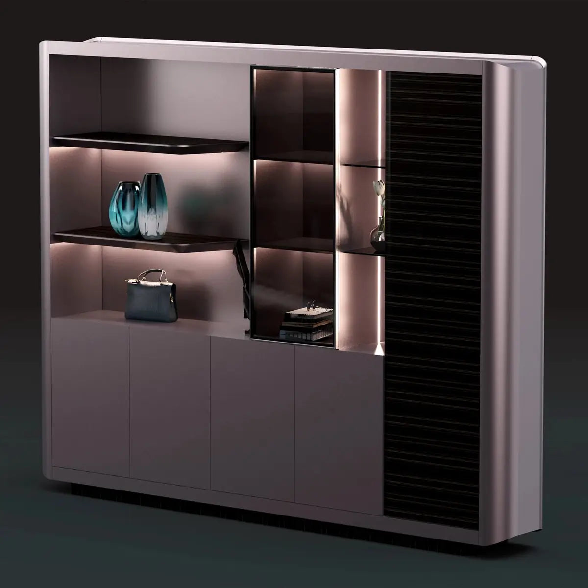 Linea ·  Office Shelves w/ Lighting & Storage