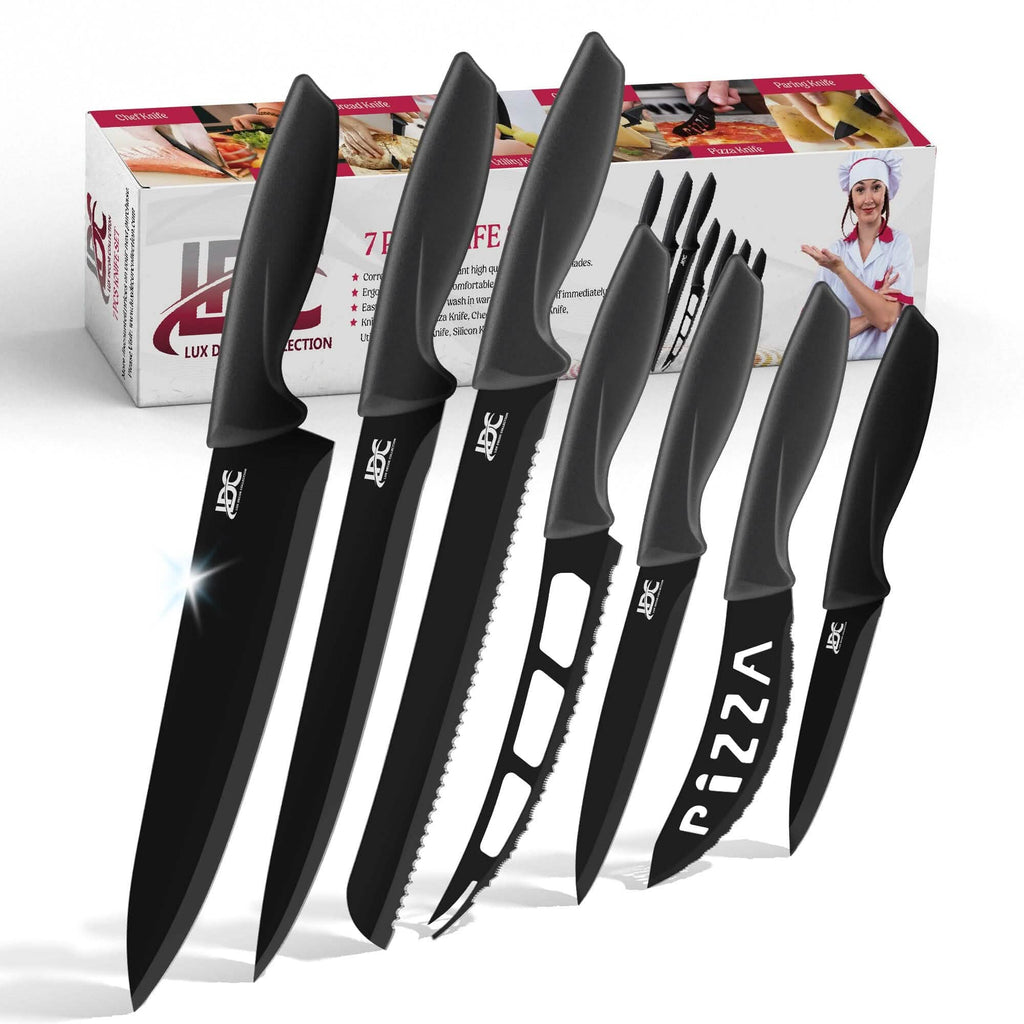Lux Decor Collection Ensemble de couteaux de cuisine Couteaux en acier inoxydable ultra tranchants