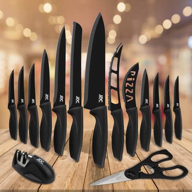 Lux Decor Collection Ensemble de couteaux de cuisine Couteaux en acier inoxydable ultra tranchants