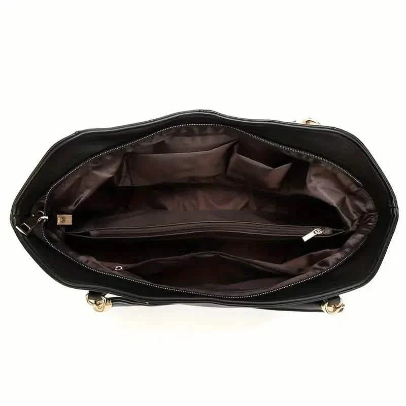 Luxurious Large Capacity Satchel Bag Stylish Top-Handle Design With Pendant