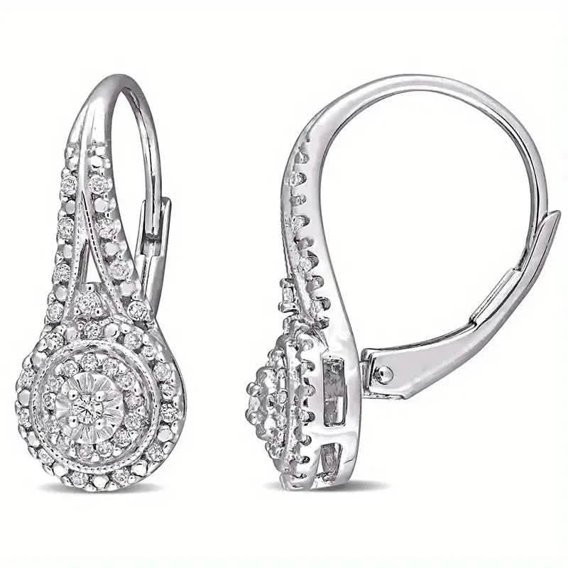 Boucles d'oreilles de luxe Huit Cœurs avec zircone cubique