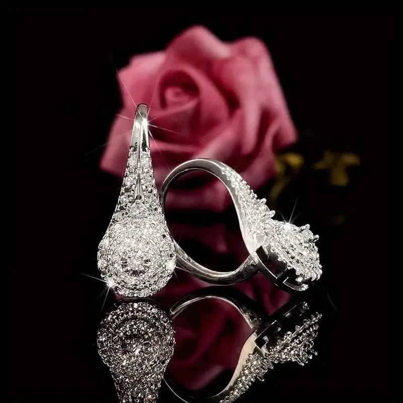Boucles d'oreilles de luxe Huit Cœurs avec zircone cubique