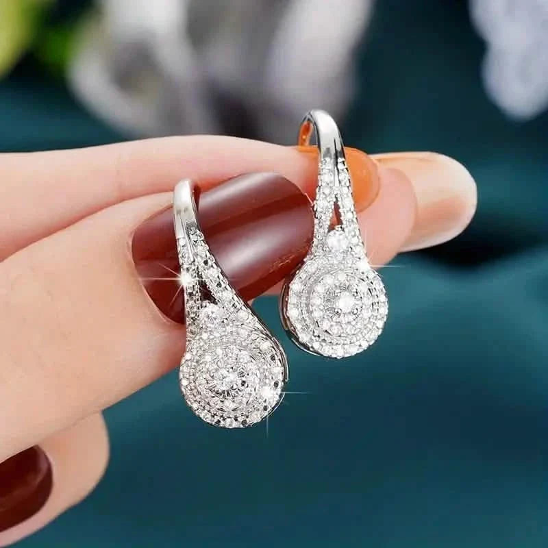 Boucles d'oreilles de luxe Huit Cœurs avec zircone cubique
