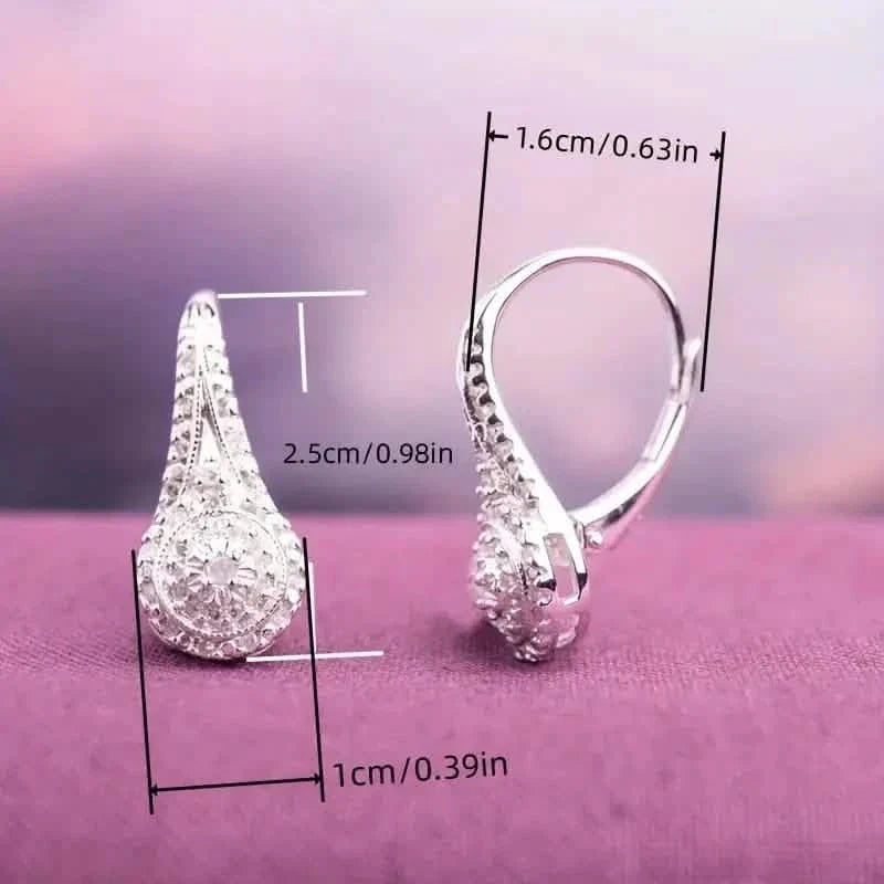 Boucles d'oreilles de luxe Huit Cœurs avec zircone cubique
