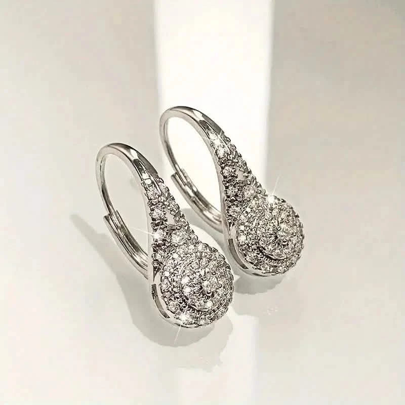 Boucles d'oreilles de luxe Huit Cœurs avec zircone cubique