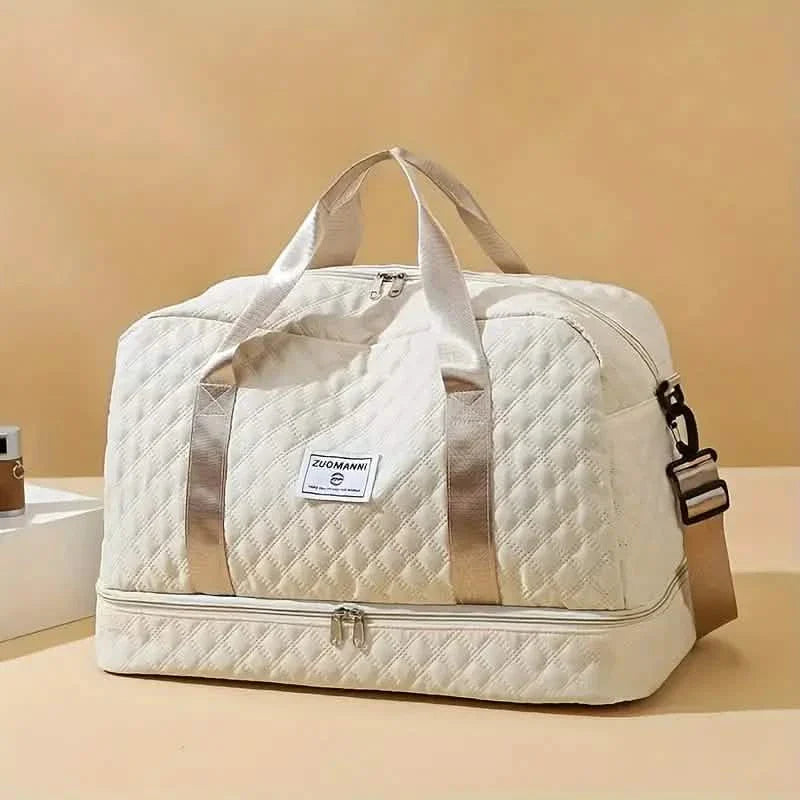 Luxury Large Capacity Duffel Bag – Versatile Shoulder & Crossbody Tote With Dual Side Pockets