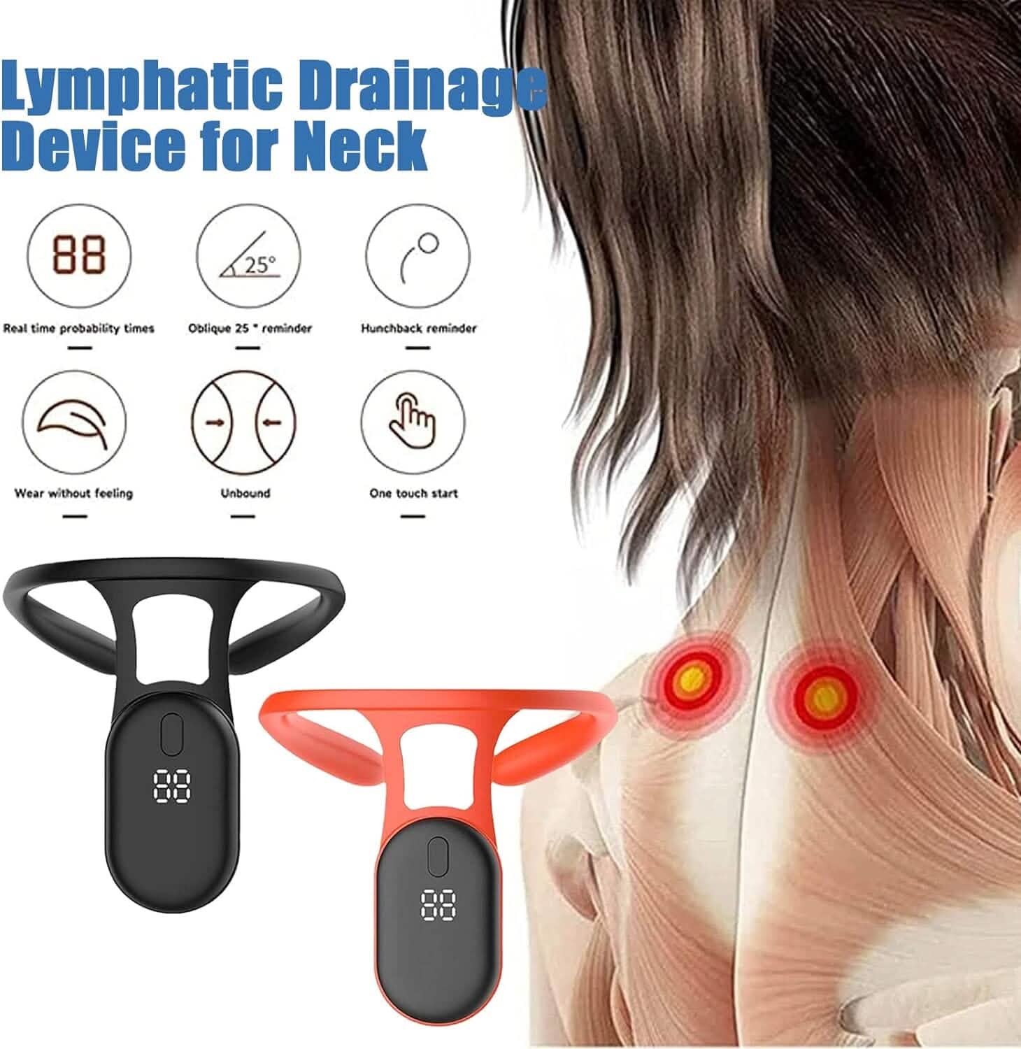 Appareil de drainage lymphatique pour le cou