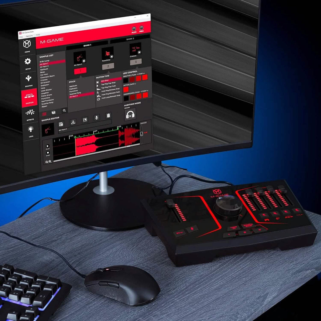 Interface audio USB et mixeur M-Game Solo pour le streaming et le gaming (Reconditionné)