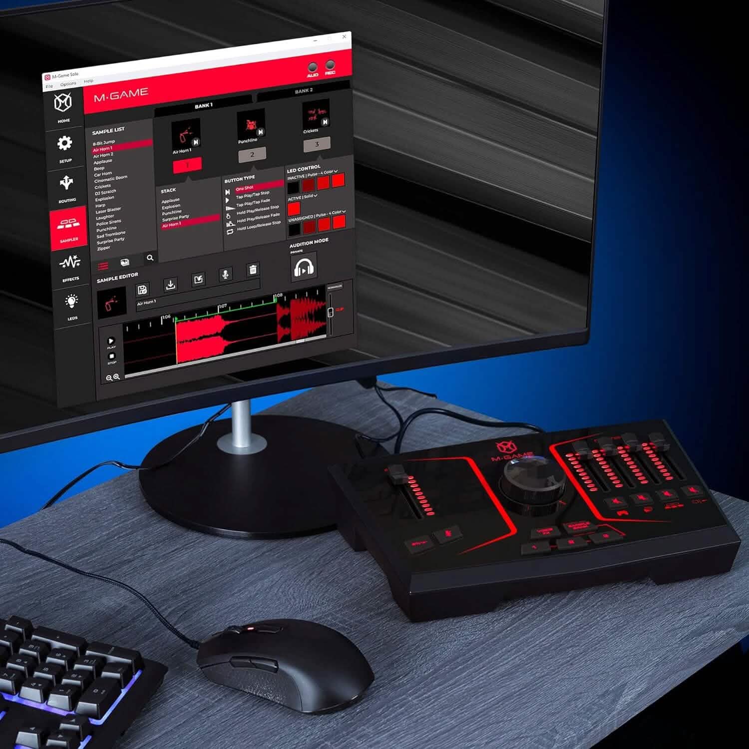 Interface audio USB et mixeur M-Game Solo pour le streaming et le gaming (Reconditionné)