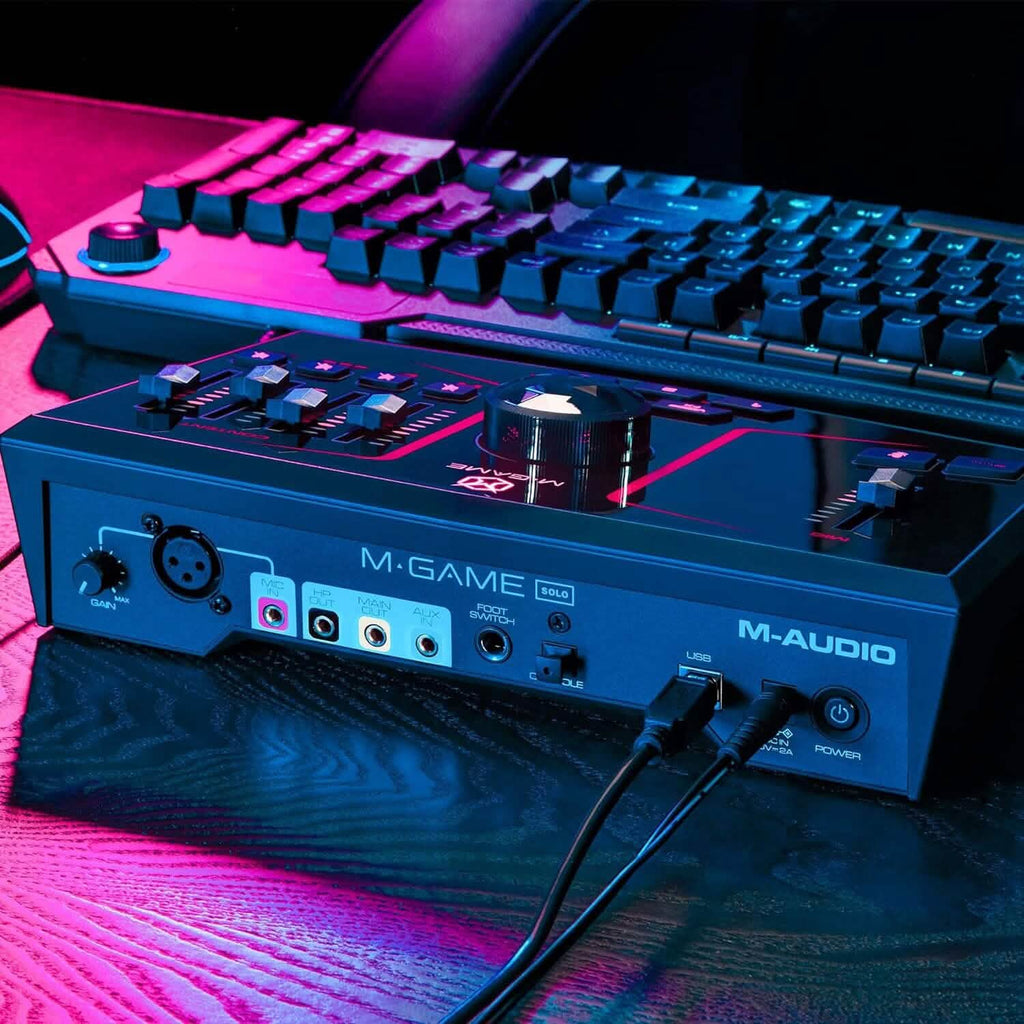 Interface audio USB et mixeur M-Game Solo pour le streaming et le gaming (Reconditionné)