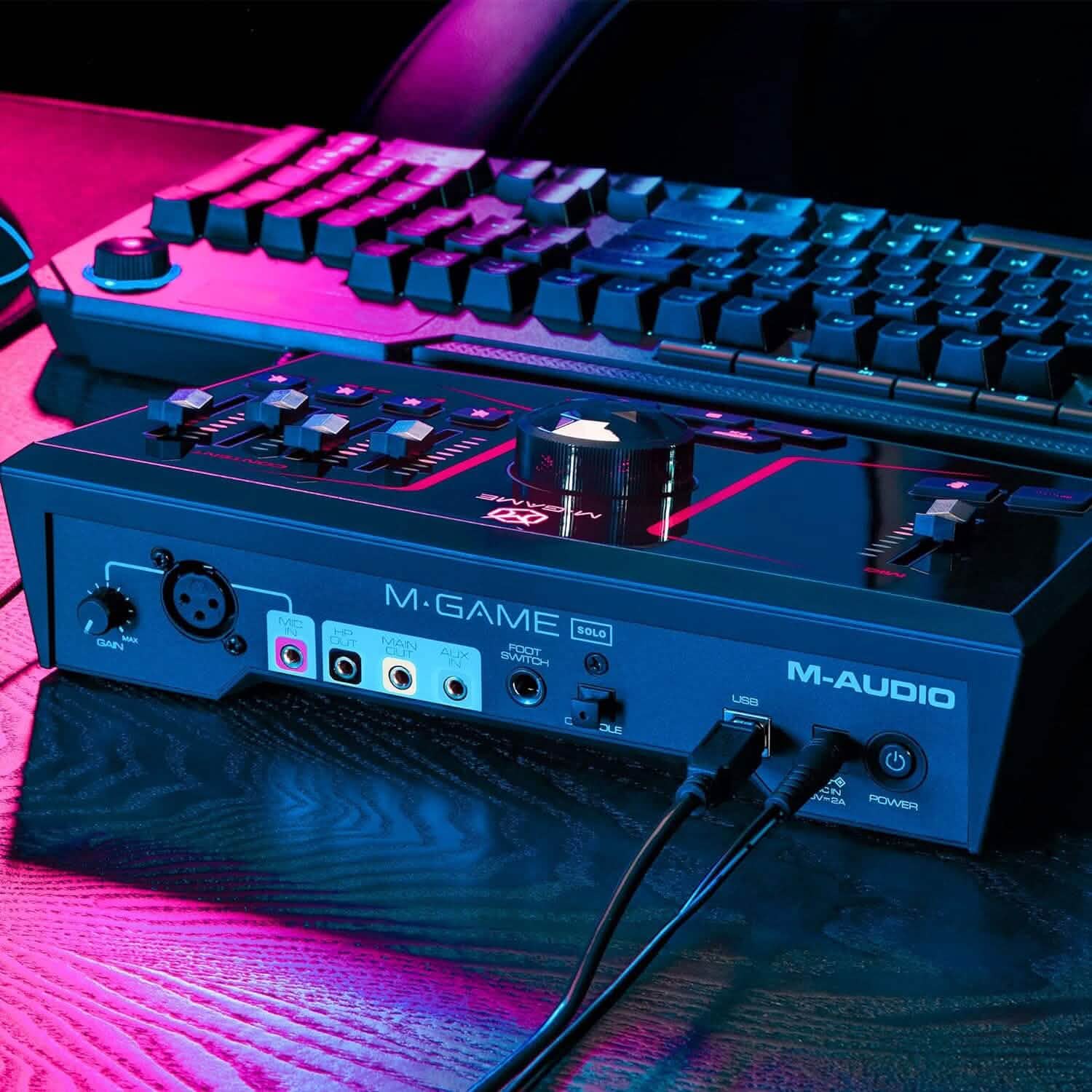 Interface audio USB et mixeur M-Game Solo pour le streaming et le gaming (Reconditionné)