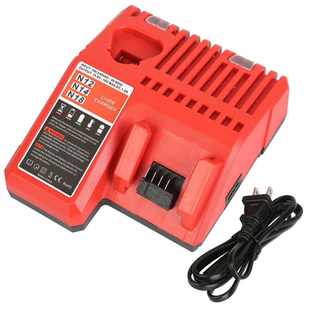 Chargeur rapide M12 M18 compatible avec les batteries Milwaukee