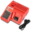 Chargeur rapide M12 M18 compatible avec les batteries Milwaukee