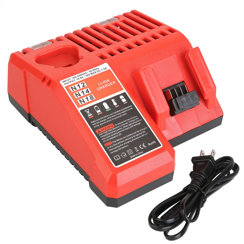 Chargeur rapide M12 M18 compatible avec les batteries Milwaukee