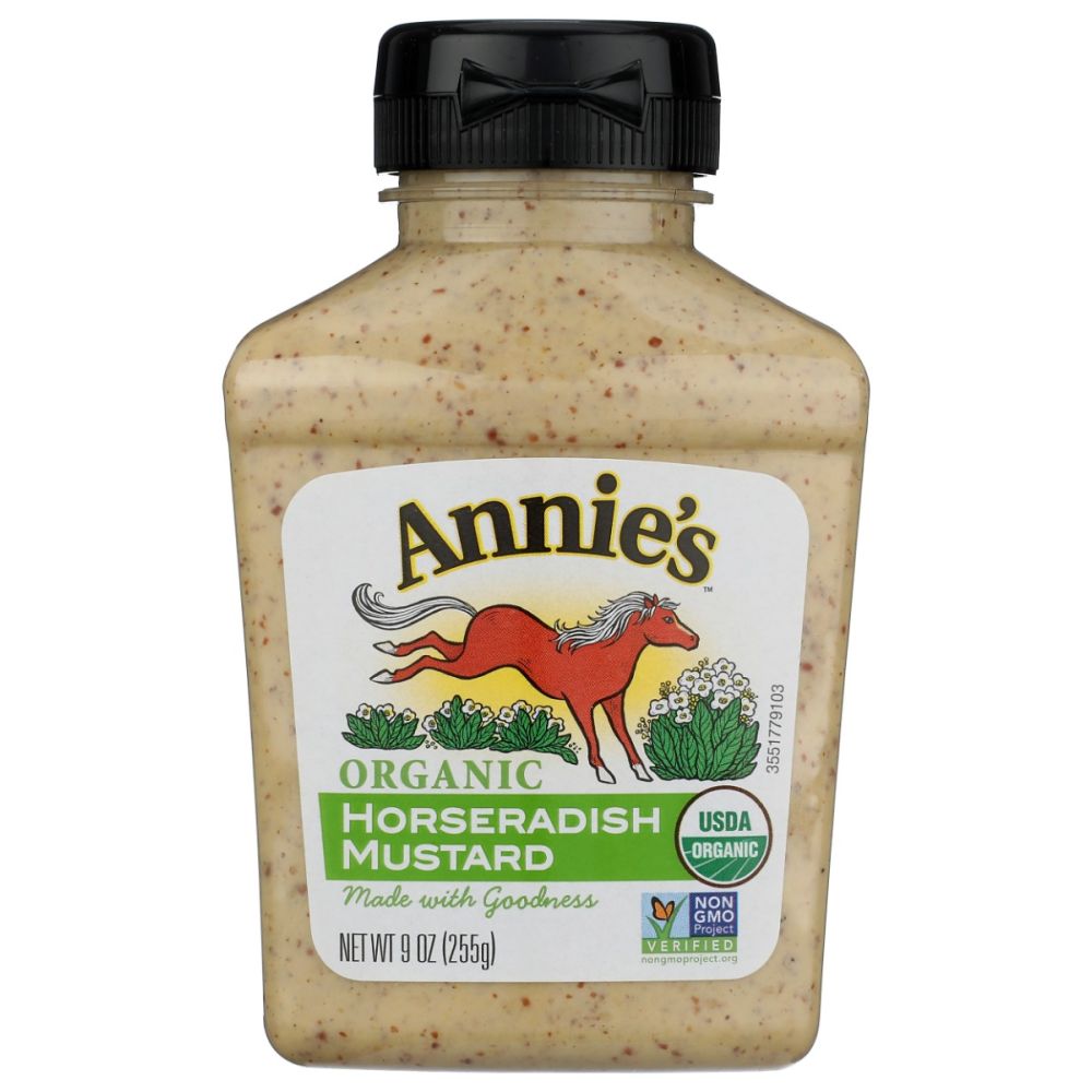 ANNIES HOMEGROWN: Organic Horseradish Mustard, 9 oz